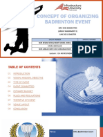 Concept of Organizing Badminton Event