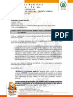 Oficio SGG - TH No. 068 Del 19 de Agosto de 2021 Contestacion Solicitud Permiso Sindical Remunerado