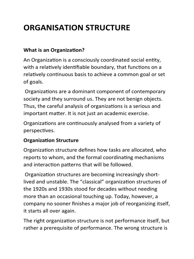 Understanding Organization Structure Its Definition, Importance, and