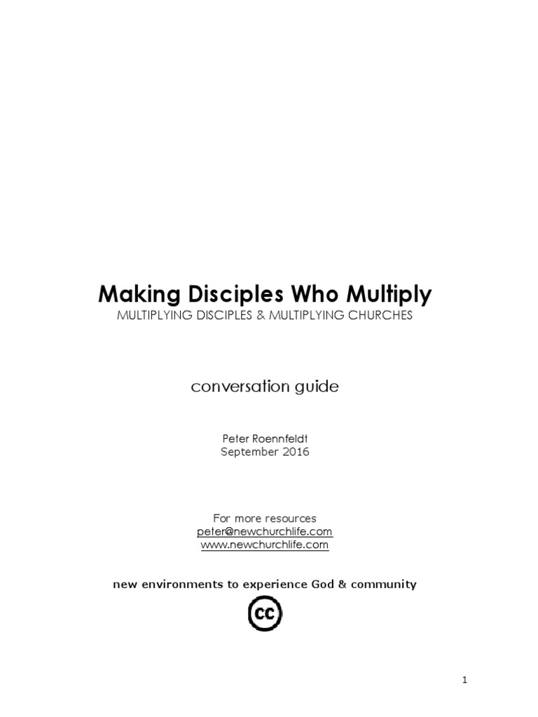 Making Disciples Who Multiply | PDF | Jesus | Acts Of The Apostles