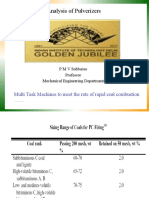 Analysis of Pulverizers: Multi Task Machines To Meet The Rate of Rapid Coal Combustion