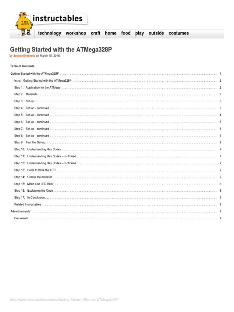 Introduction to ATMega328P Microcontroller | PDF | Arduino | Computer ...