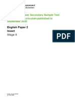 English Stage 8 Sample Paper 2 Insert - tcm143-595370