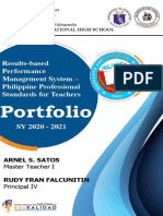 Portfolio: Results-Based Performance Management System - Philippine Professional Standards For Teachers