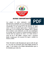 Aviso Importante.