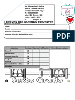 Examen 6 To Grado 2 Do Trimestre 2021 MEX