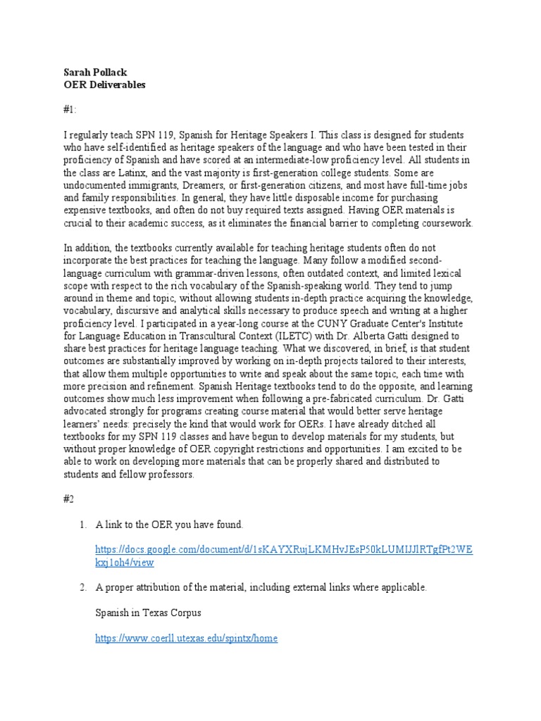 Spanish For Heritage Speakers Exercises PDF Language Education