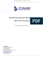 RS-232 Serial Interface Specification Apex Series Acceptors