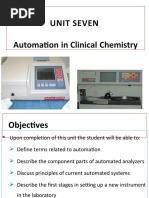 Unit Seven Automation in Clinical Chemistry