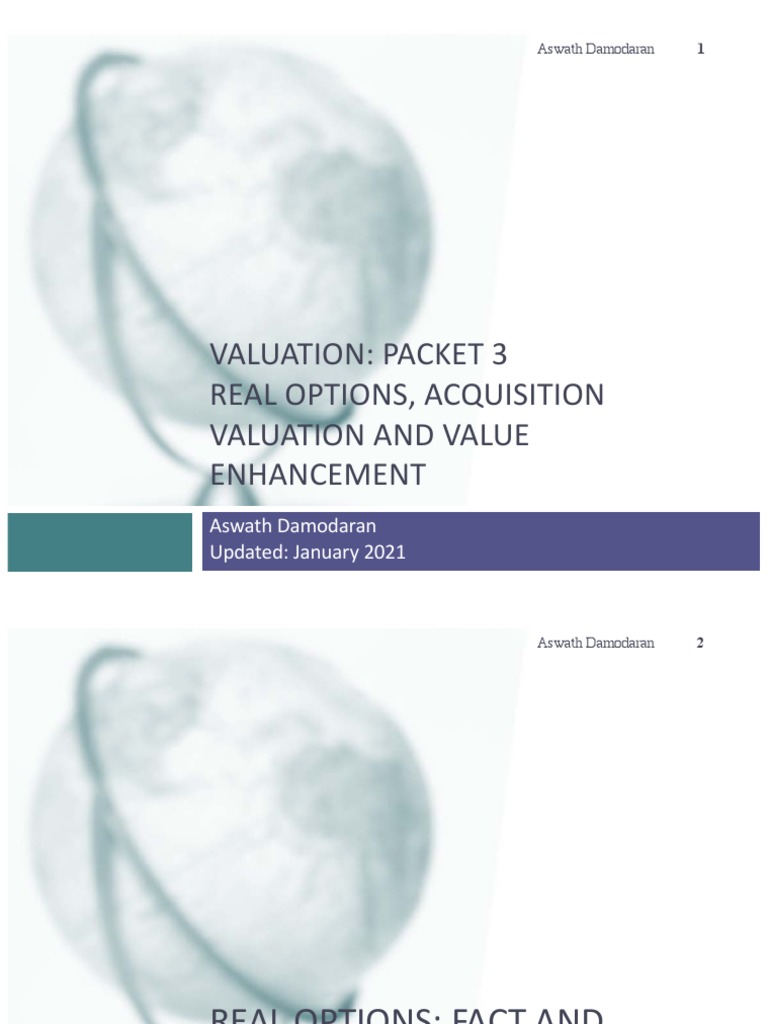 Real Options & Valuation Guide | PDF | Option (Finance) | Net Present Value