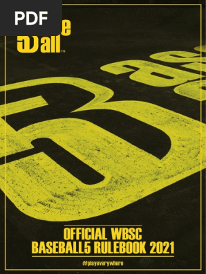 OFFICIAL WBSC BASEBALL5 RULEBOOK 2021