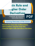 Chain Rule and Higher Order Derivatives