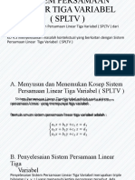 Sistem Persamaan Linear Tiga Variabel (SPLTV)