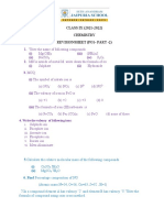 CLASS IX CHEMISTRY REVISIONSHEET