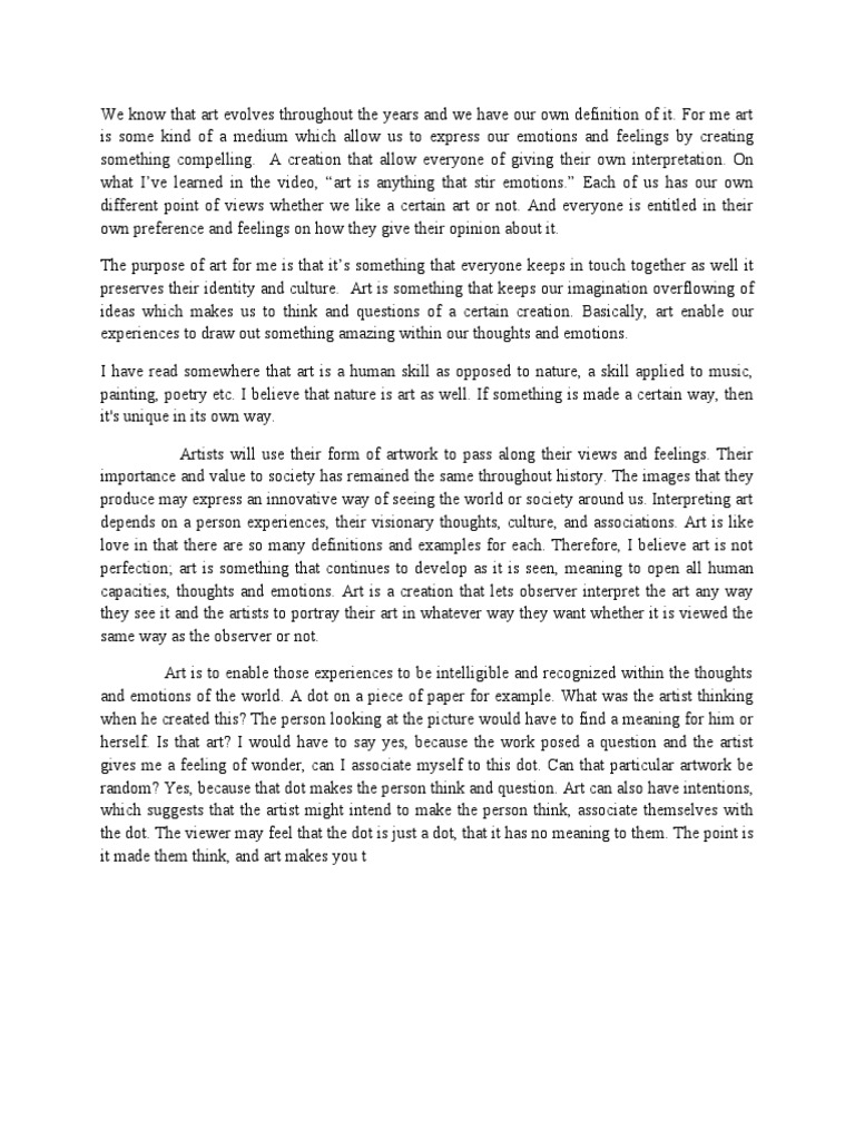 The Essence of Art as Expression | PDF | Emotions | Feeling
