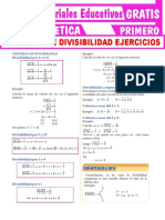 Criterios de Divisibilidad Ejercicios para Primer Grado de Secundaria