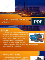 Maintenance and Operation of Boilers