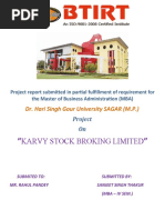 Karvy Stock Broking Limited: Dr. Hari Singh Gour University SAGAR (M.P.)