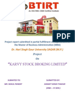 MBA project report on Karvy Stock Broking