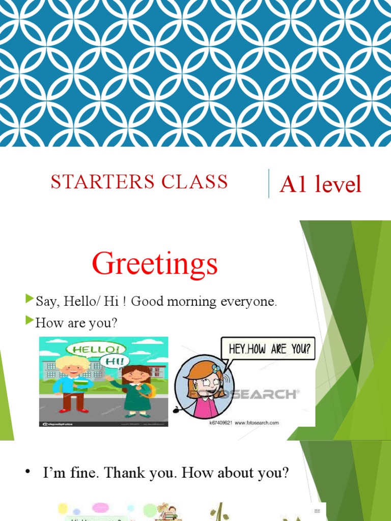 A1 Level Greetings Guide | PDF | Self-Improvement