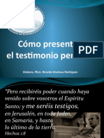 Como Presentar El Testimonio Personal