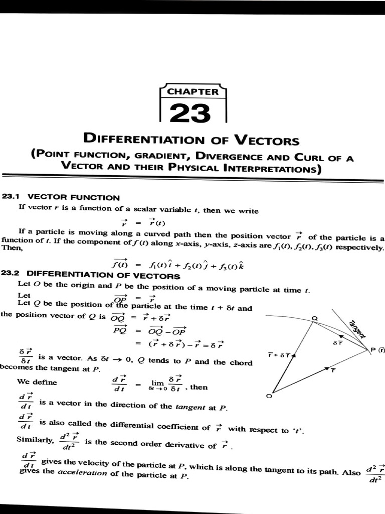 Vector Calculus Reff - Notes | PDF