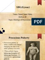 SDL (Gynac) : Name:-Tamal Tapas Maity Roll No.48 Topic:-Etiology of Precocious Puberty