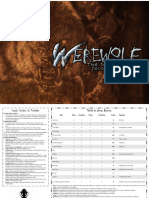 Lobisomen Os Destituidos - Segunda Edição - Resumo Das Regras