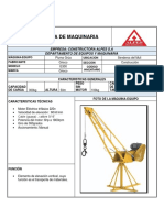 FICHA TÉCNICA DE MAQUINARIA Pluma Grua