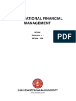 MCOM 104 International Financial Management