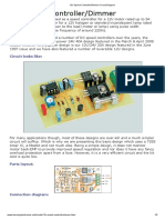 12V Speed Controller - Dimmer Circuit Diagram