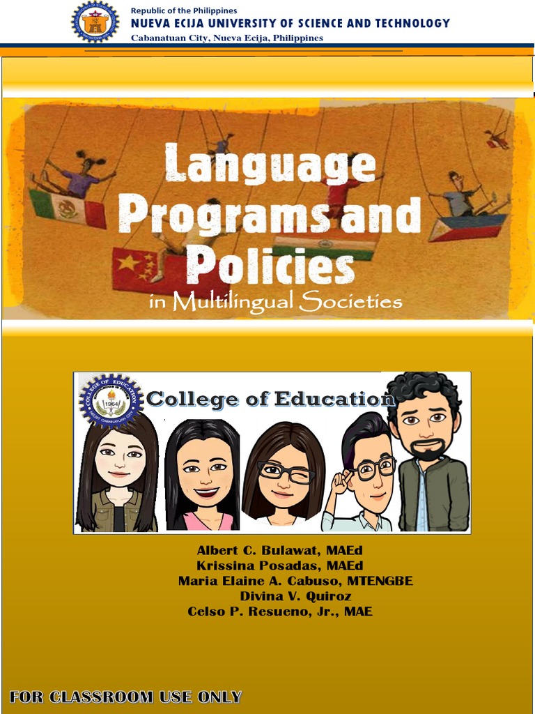 SEE 6 Language Programs and Policies Module | PDF | Multilingualism ...