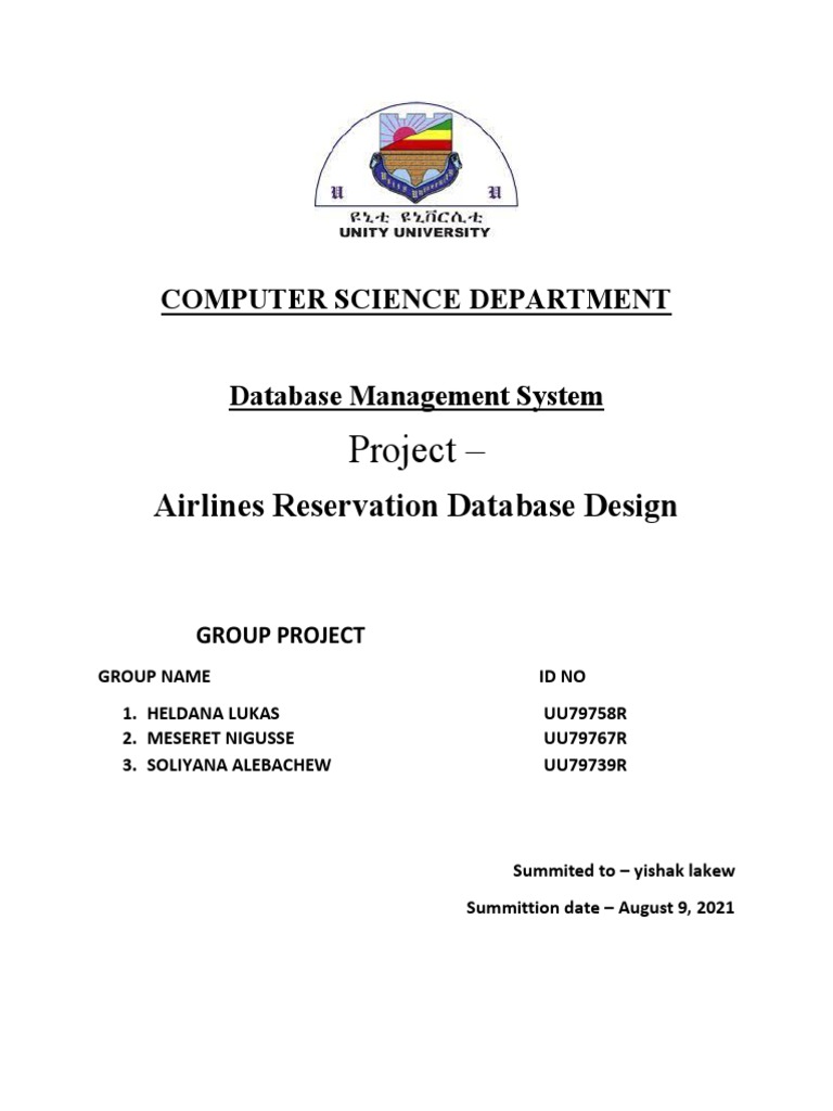Airlines Reservation Database Design | PDF | Information Management ...