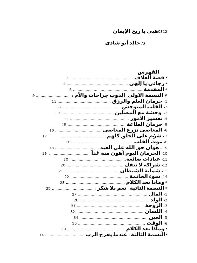 الاذكار المضاعفه مكتوبه