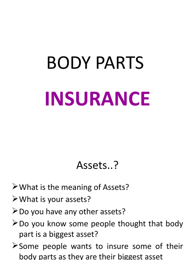 Body Part Insurance PDF Insurance Financial Services