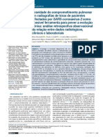 Gravidade Do Comprometimento Pulmonar em Radiografias de Tórax de Pacientes - 2020