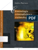 Criminología, Criminalística y Victimología, América Plata Luna