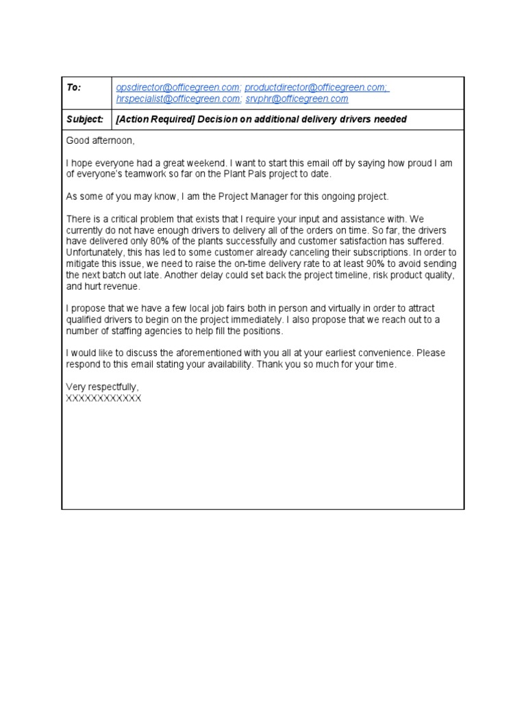 Urgent: Need for Additional Delivery Drivers | PDF | Career & Growth ...