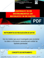 Elaboración de Instrumentos de Recolección de Datos