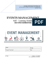 Events Management: Self - Learning Module