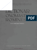 N.A. Constantinescu Dicționar onomastic romînesc