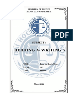 Reading 3-Writing 3: Subject