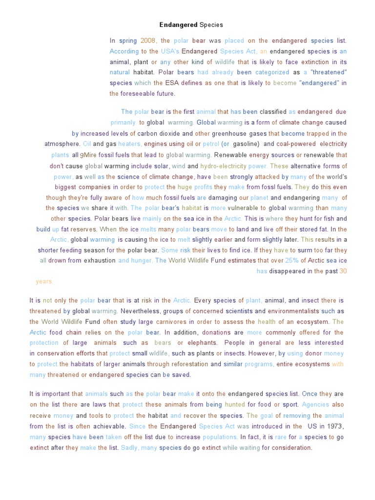 Polar Bears and Endangered Species Act | PDF | Climate Change | Fossil ...