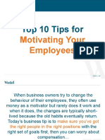 Top 10 Tips For: Motivating Your Employees