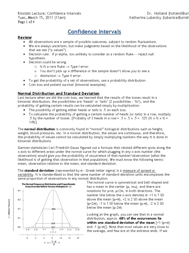 6385.scribe Confidence Intervals | PDF | Standard Error | Standard ...