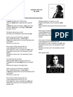 Someone Like You by Adele: Fill in The Blanks With The Correct Form of The Verbs in Past Tense