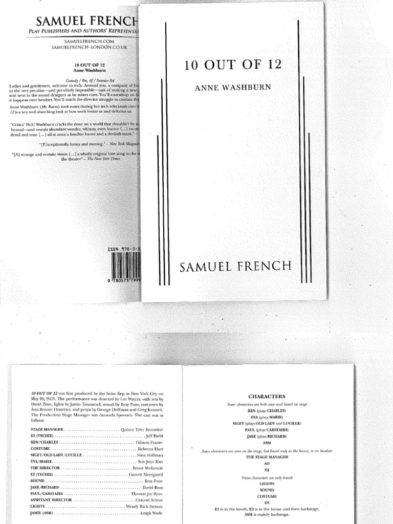 10 Out of 12 Anne Washburn PDF