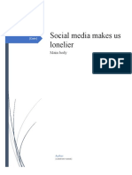 Social Media Makes Us Lonelier-New
