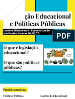 Legislação Educacional e Políticas Públicas Slide
