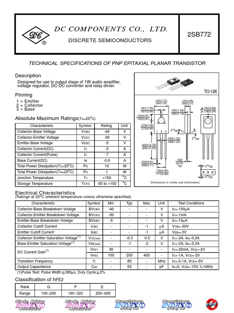 DC Components Co., LTD.: Discrete Semiconductors | PDF | Bipolar ...